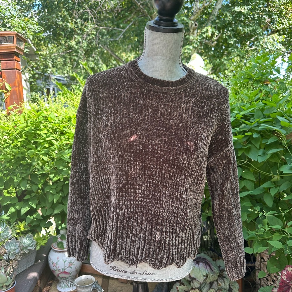 Cynthia Rowley Chocolate Chenille Sweater